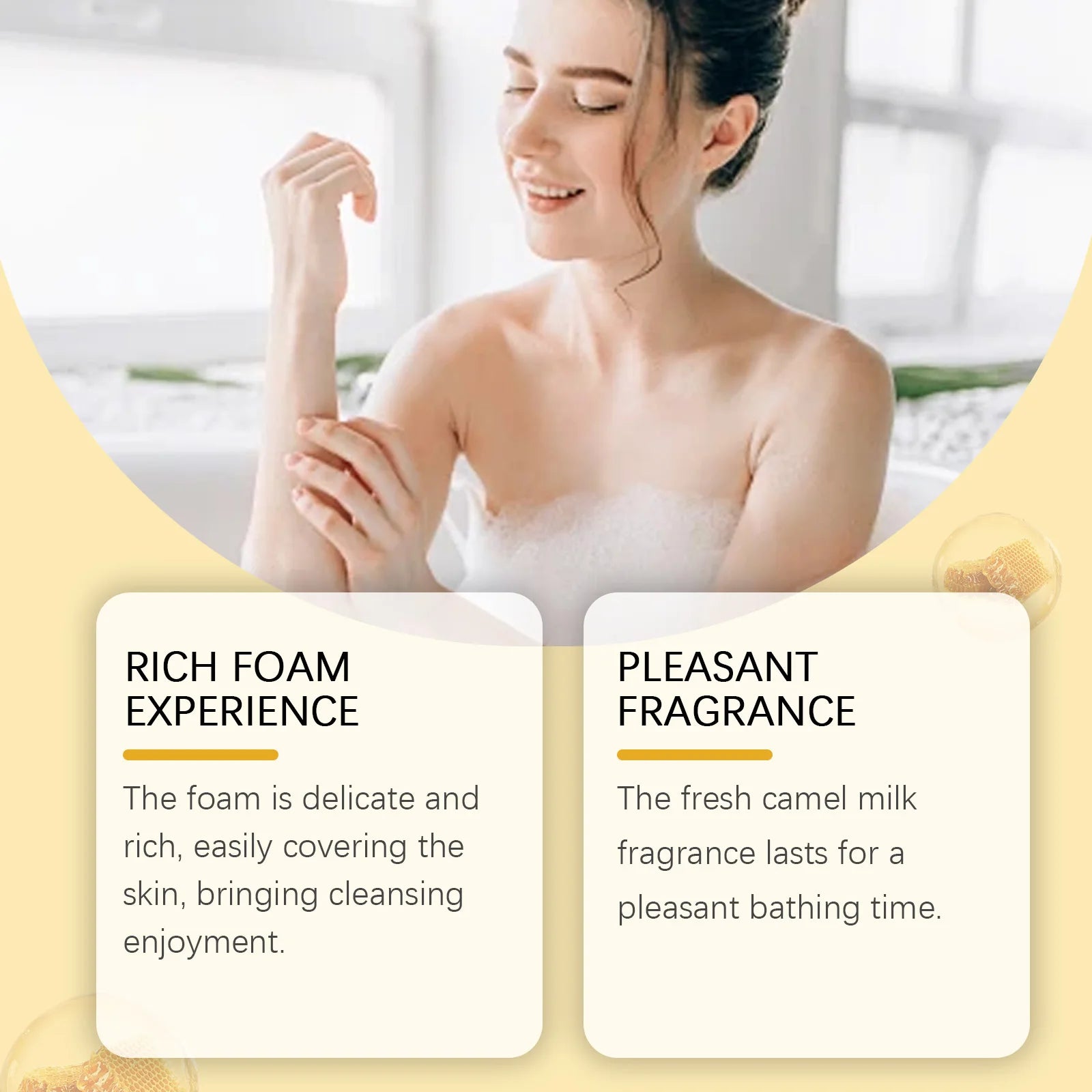 Oceaura Honey Body Bathing Soap Remove Pore Dirts Lasting Natural Fragrance Reduce Dryness Rich Bubble Body Cleaning Soap