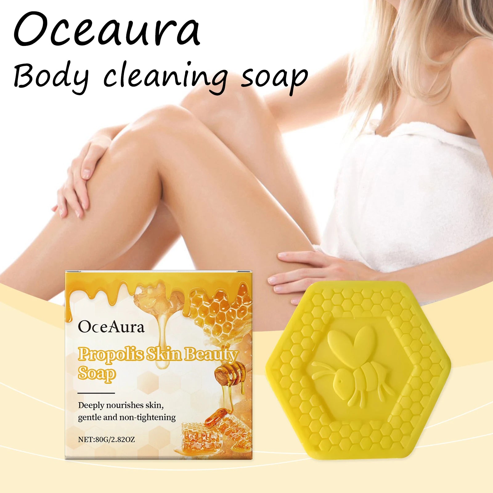 Oceaura Honey Body Bathing Soap Remove Pore Dirts Lasting Natural Fragrance Reduce Dryness Rich Bubble Body Cleaning Soap