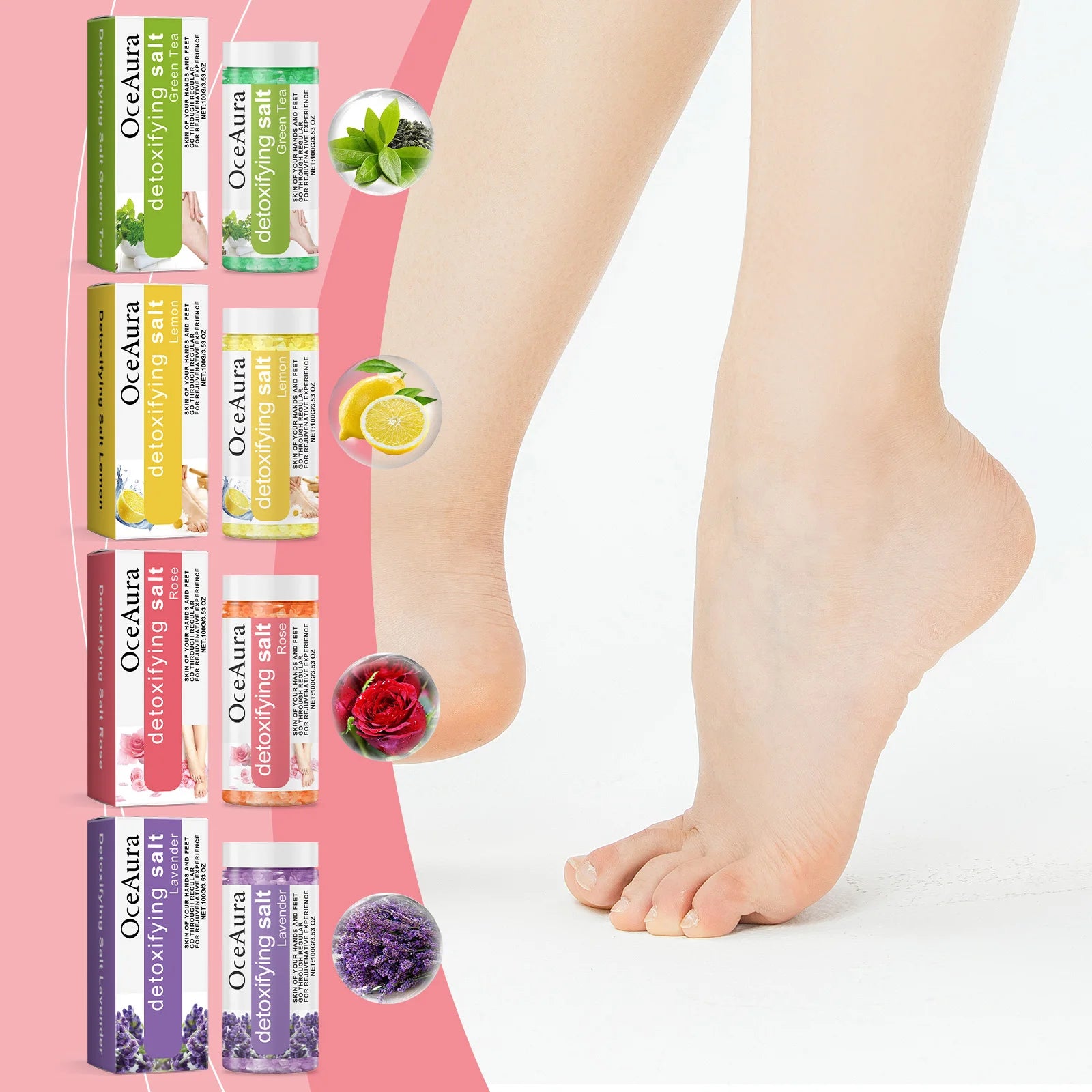 Oceaura Exfoliating Foot Bath Salt 100g