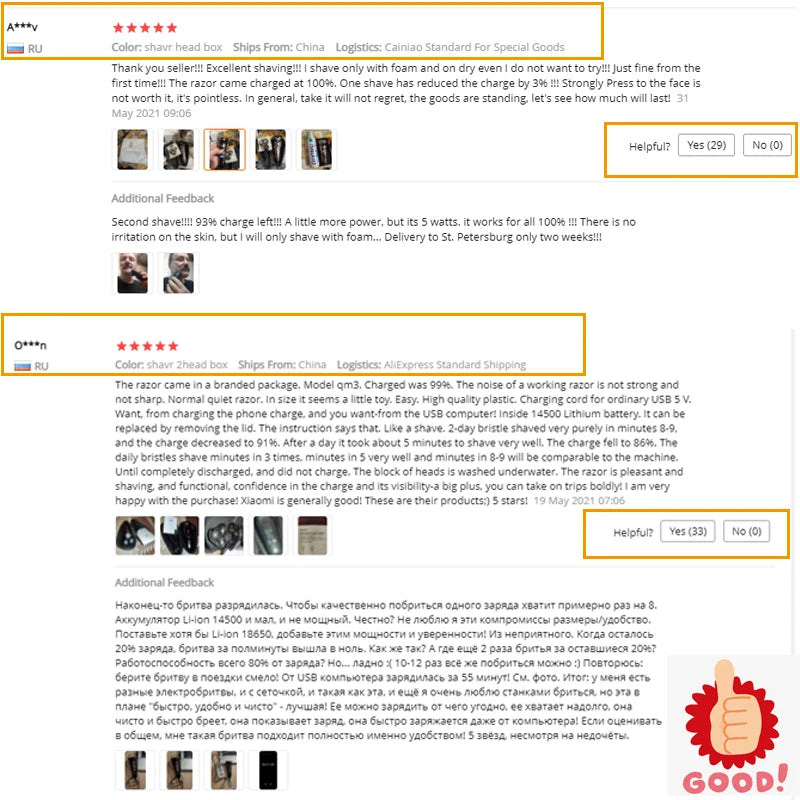 Electric Waterproof Men's Shaver