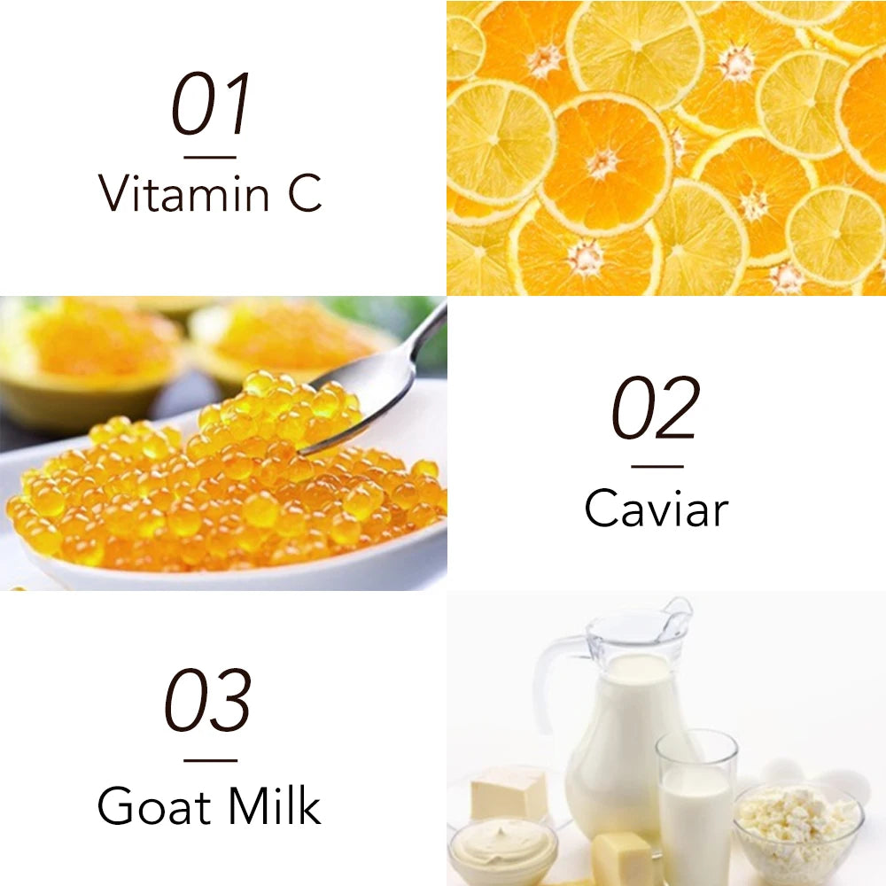 AILKE Whitening Goat Milk Bath Soap with Vitamin C & Caviar