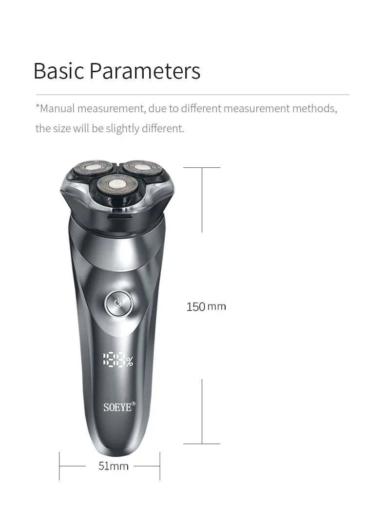 Electric Waterproof Men's Shaver