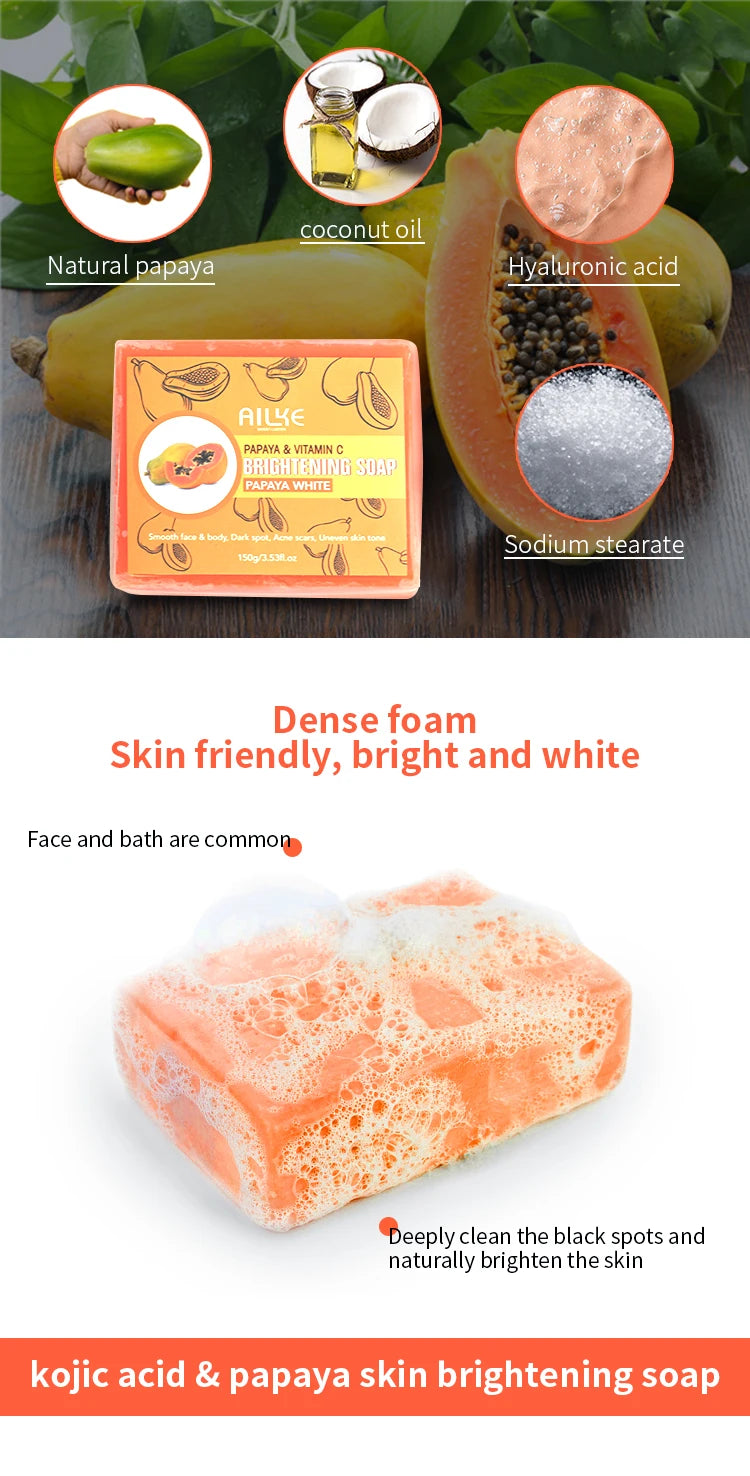 AILKE Whitening Goat Milk Bath Soap with Vitamin C & Caviar