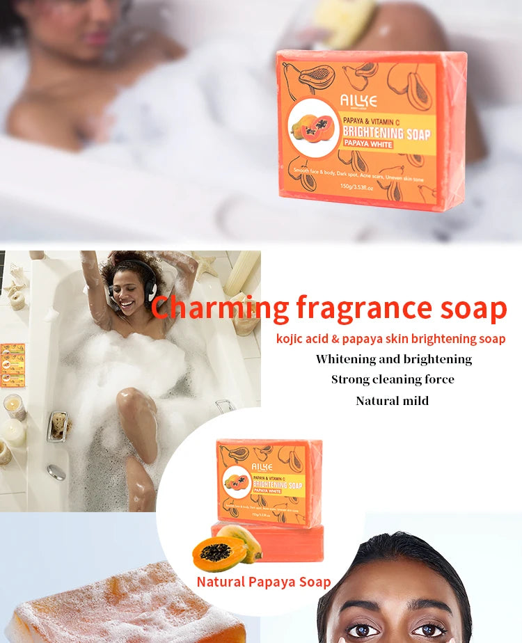 AILKE Whitening Goat Milk Bath Soap with Vitamin C & Caviar