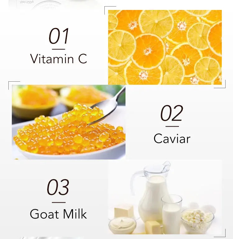 AILKE Whitening Goat Milk Bath Soap with Vitamin C & Caviar