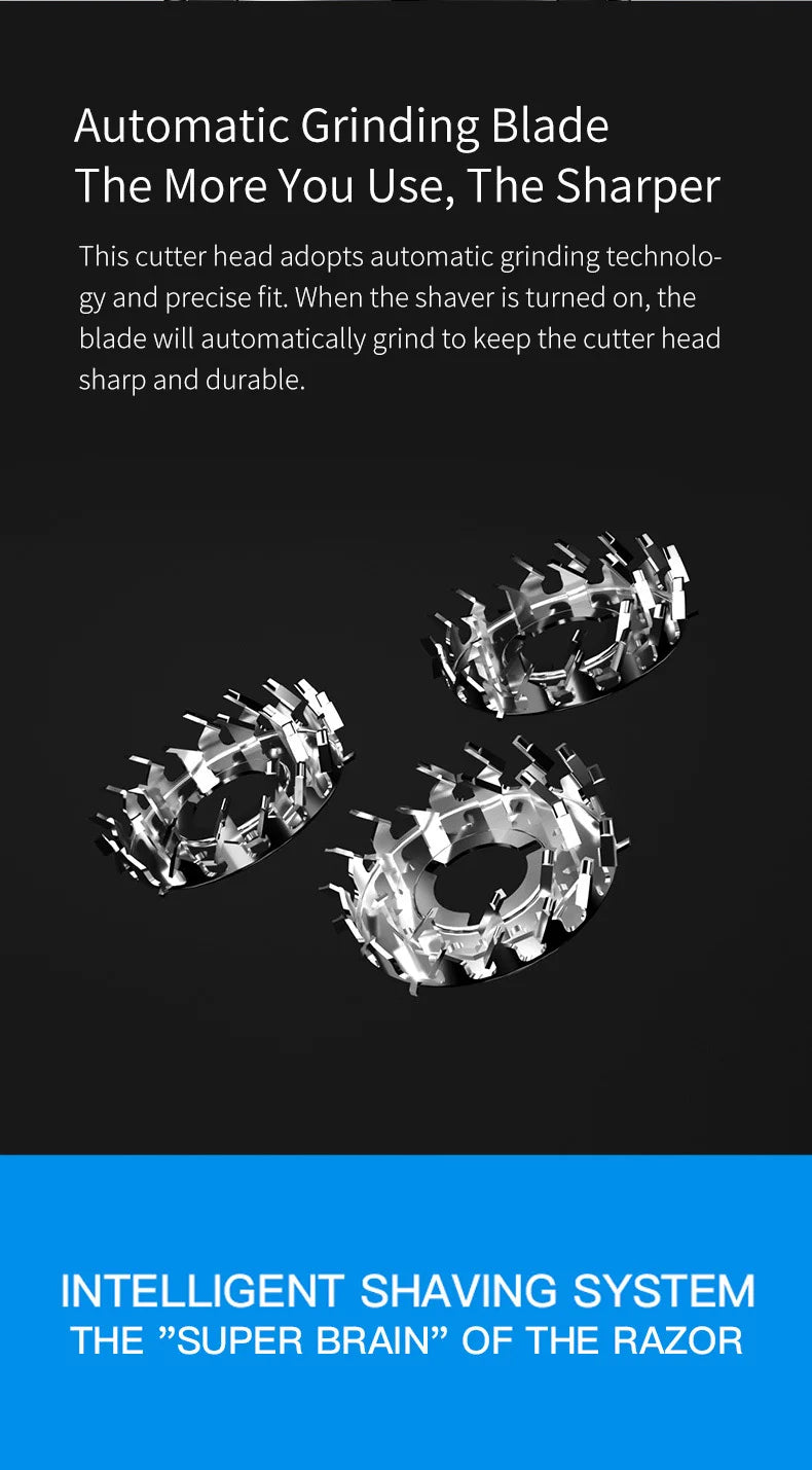 Electric Waterproof Men's Shaver