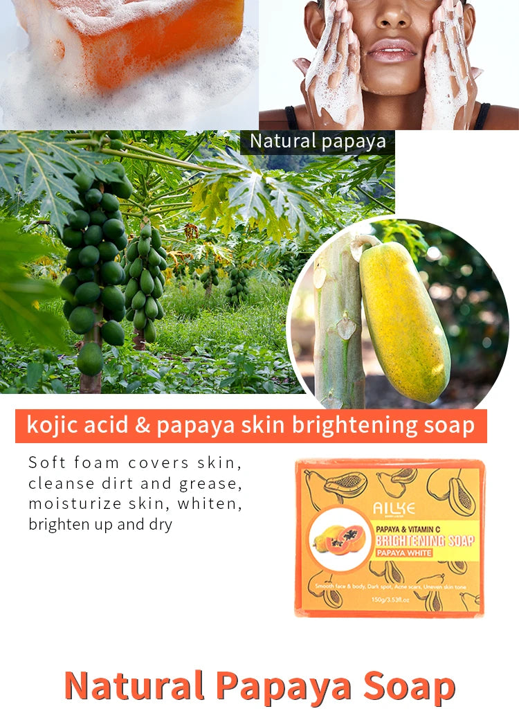 AILKE Whitening Goat Milk Bath Soap with Vitamin C & Caviar