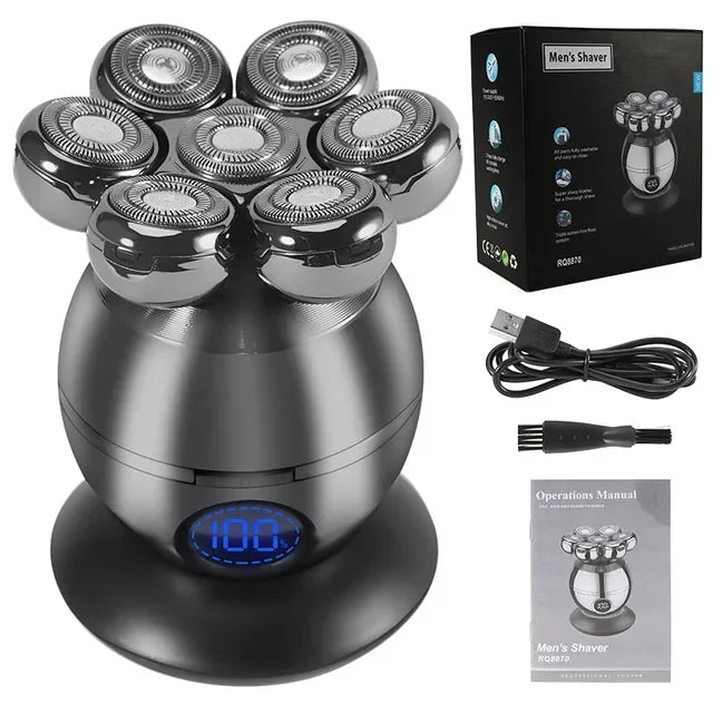 Electric Shaver for Men – 7D Floating Head, Waterproof, Portable Beard Trimmer