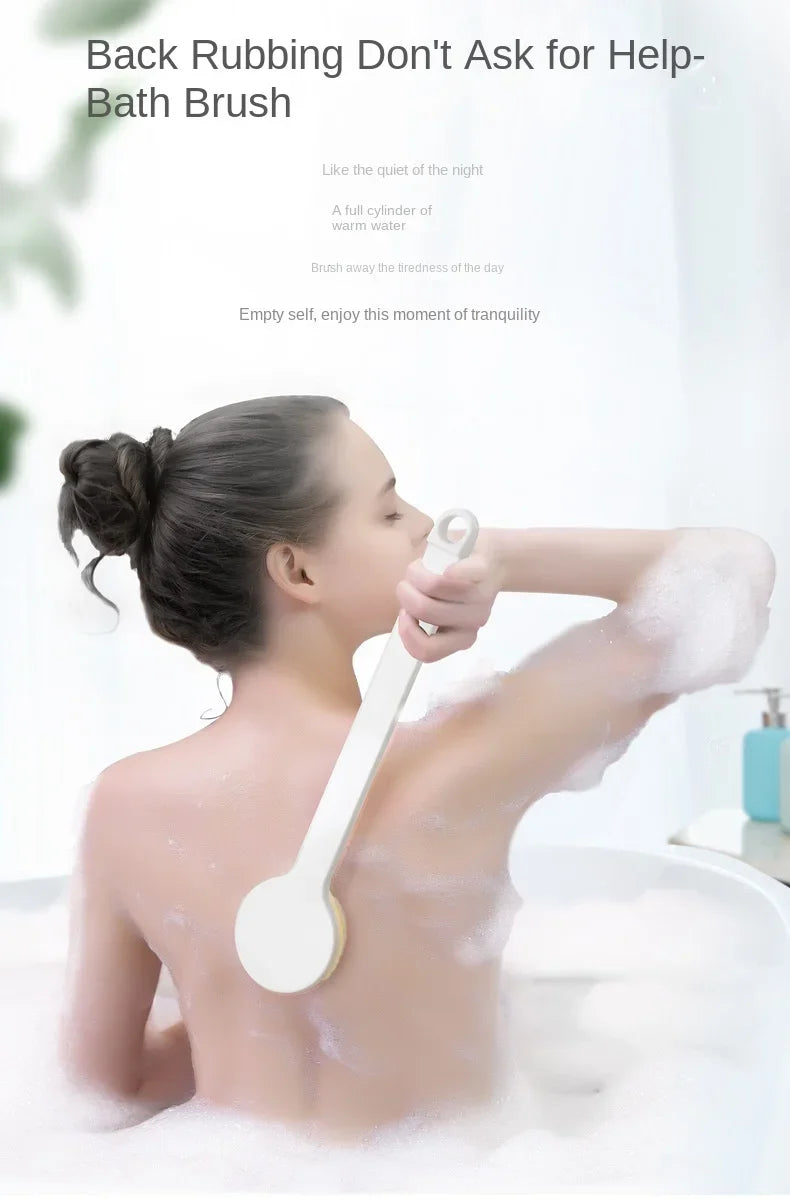 Long Handle Back Brush for Shower – Soft Bristle Body Exfoliating Bath Scrubber