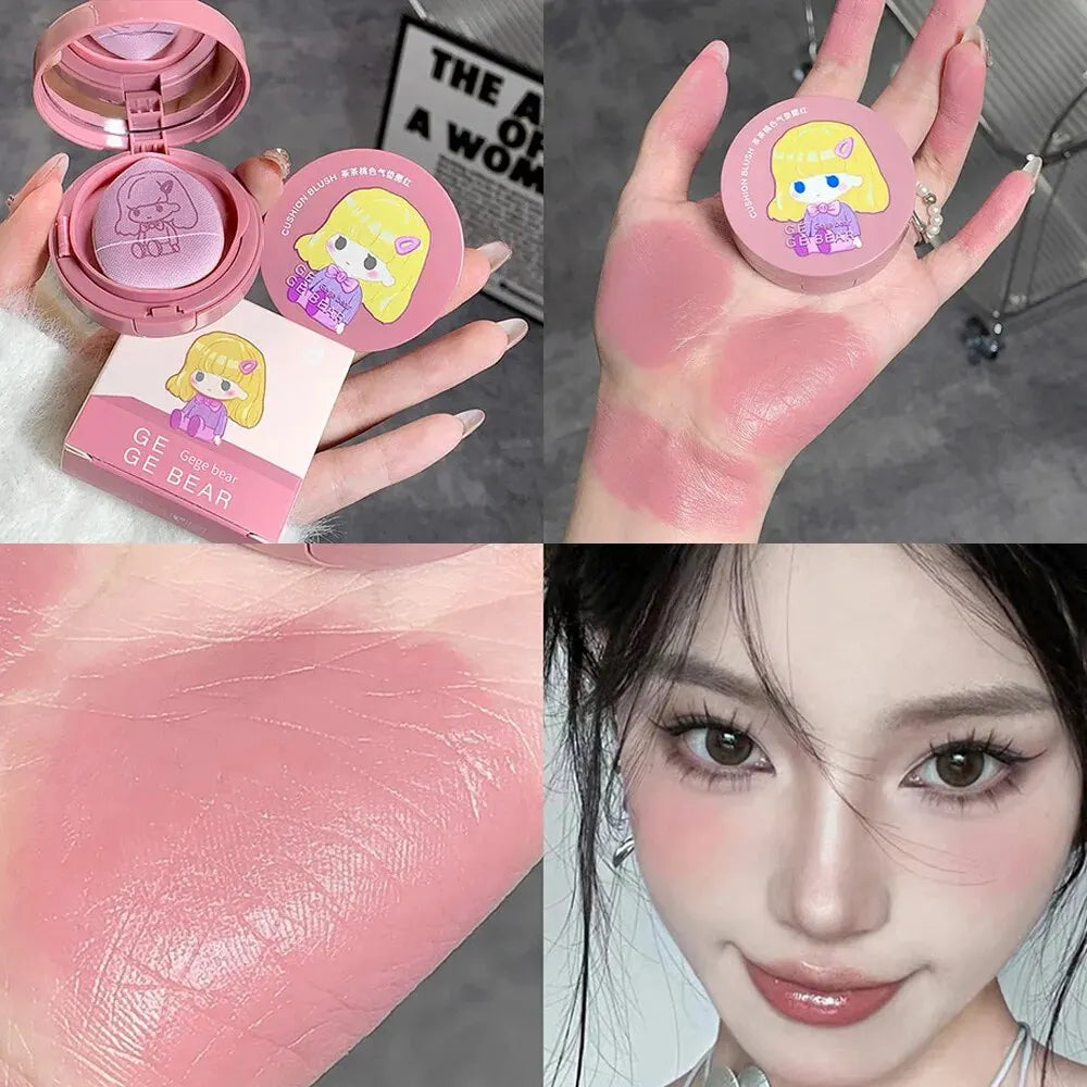 Gege Bear Cushion Blush – Blendable, Whitening & Long-Lasting