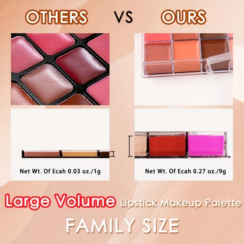 12-Color Moisturizing Lip Gloss Palette