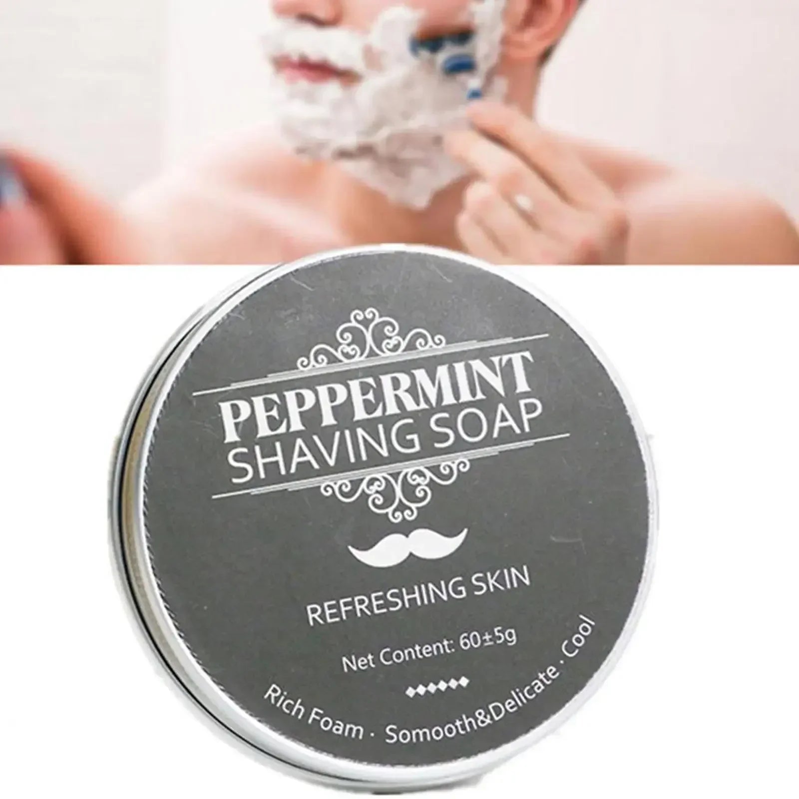 60g Handmade Organic Beard Shaving Soap