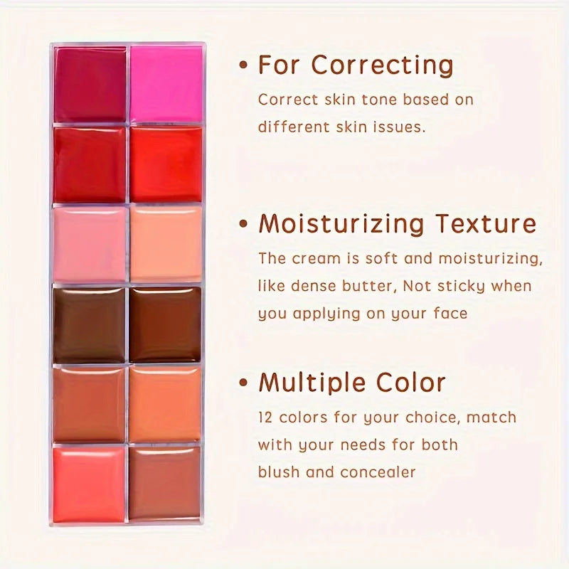 12-Color Moisturizing Lip Gloss Palette