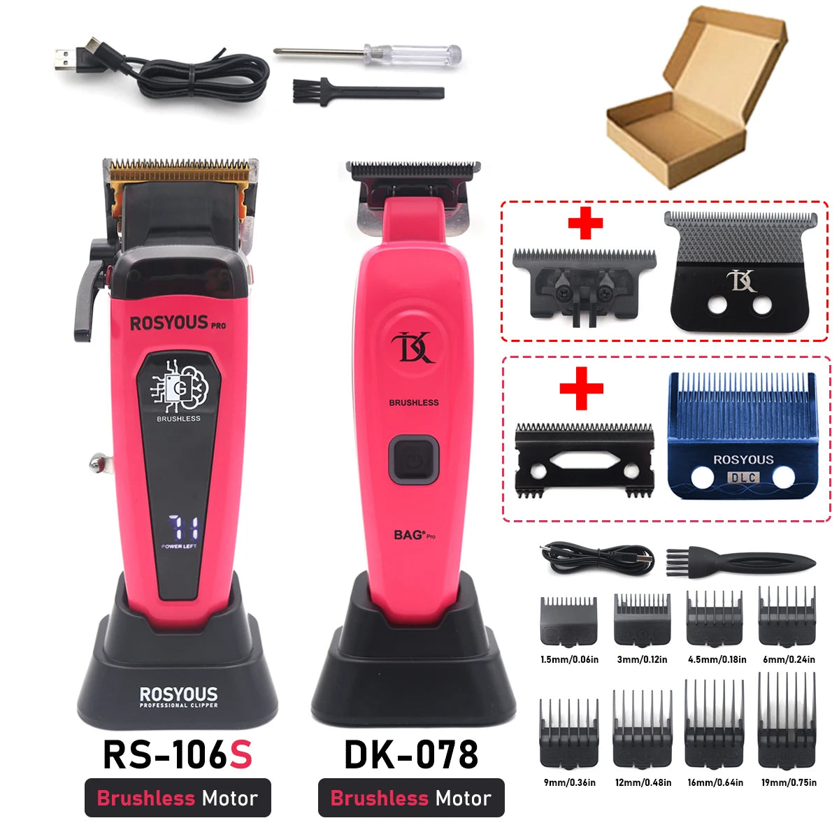 Professional Hair Clipper with Brushless Motor & DLC Blade