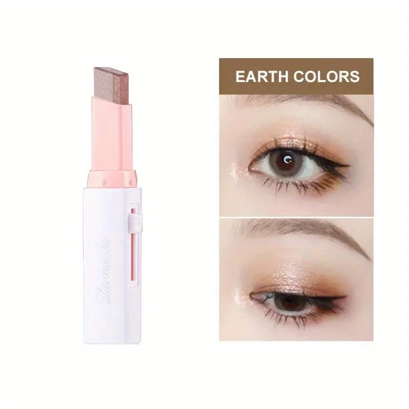Two-Color Gradient Eyeshadow Stick – Natural 3D Eye Makeup with Long-Lasting Wear