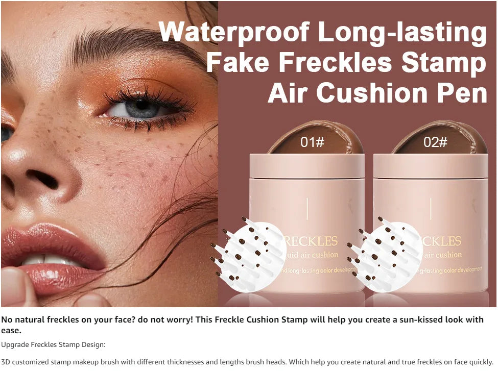 Air Cushion Freckle Stamp Kit – Natural Waterproof Face & Body Freckle Makeup