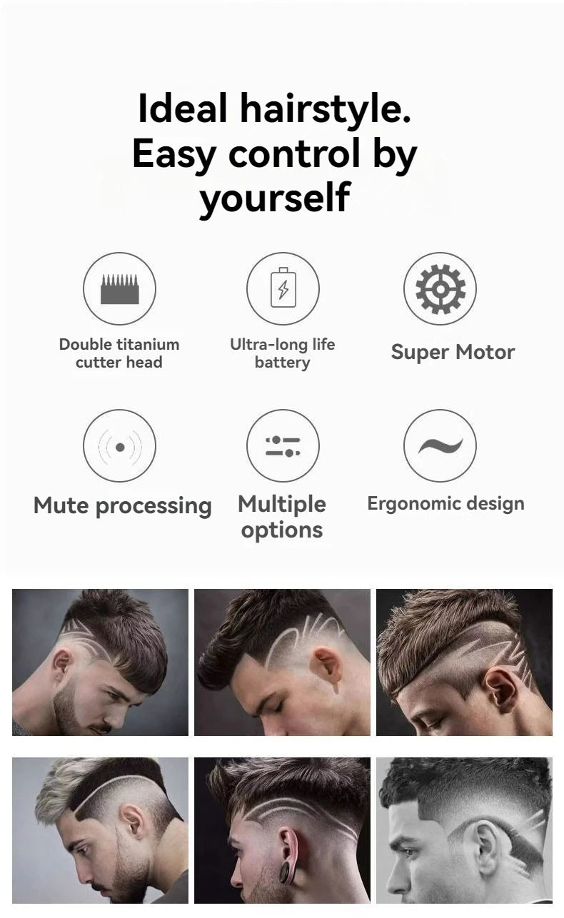 Professional 3-Speed Beard Trimmer with LED Display