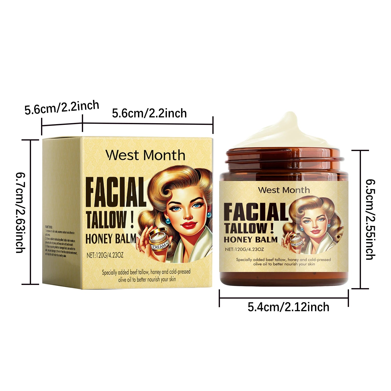 Beef Tallow Face Cream – Moisturizing, Soothing & Firming Skincare