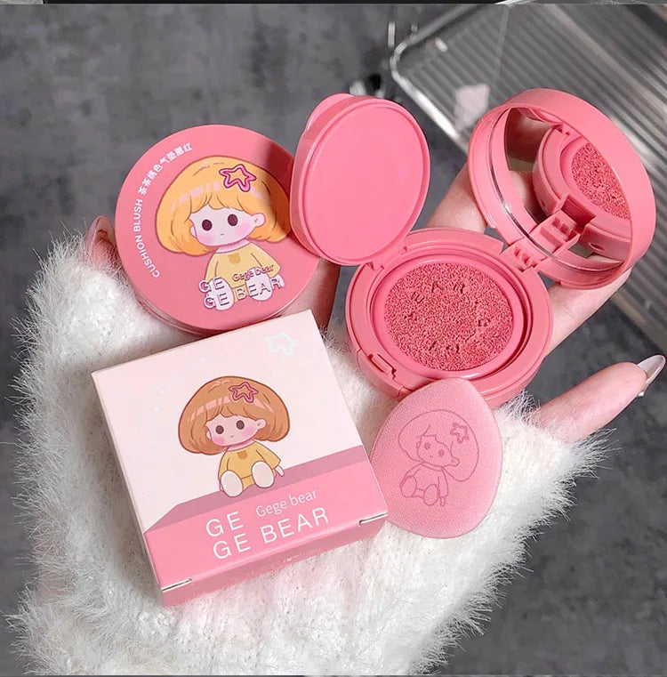 Gege Bear Cushion Blush – Blendable, Whitening & Long-Lasting