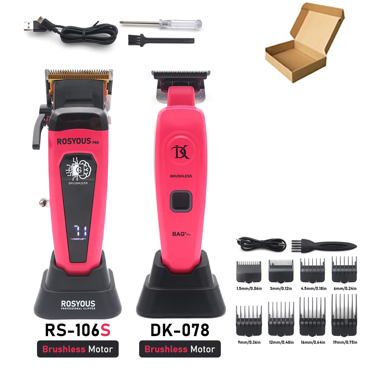 Professional Hair Clipper with Brushless Motor & DLC Blade