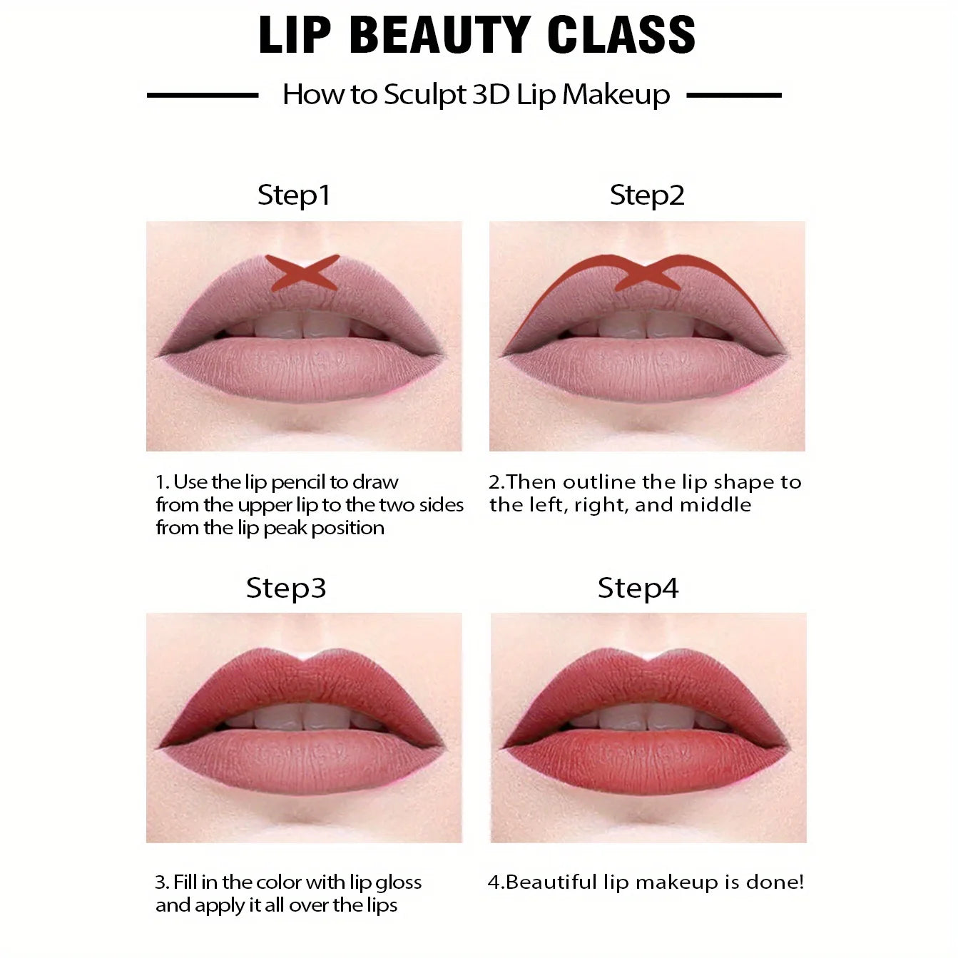 14-Color Nude Matte Lip Pencil