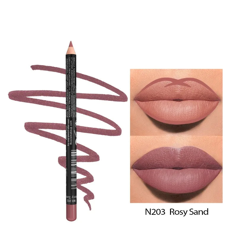 14-Color Nude Matte Lip Pencil