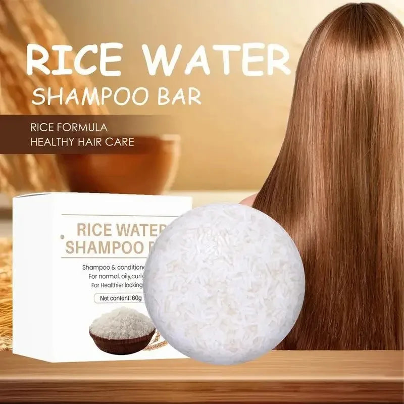 Organic Rice Shampoo Bar – Nourishing Hair Growth and Anti-Loss Care