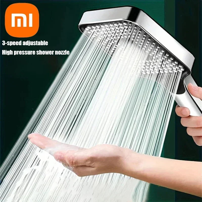 Xiaomi 13cm Large Panel Shower Head – 3 Modes Adjustable High Pressure with Filter