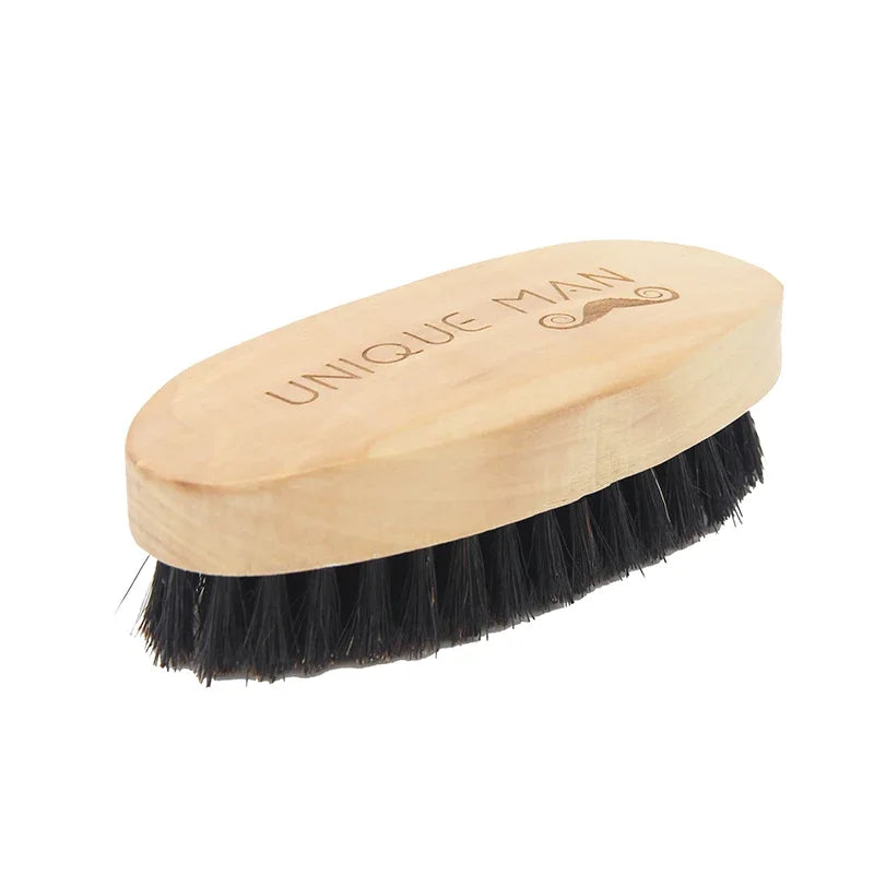 Wooden Beard & Hair Brush for Men – Natural Boar Bristle Grooming Comb
