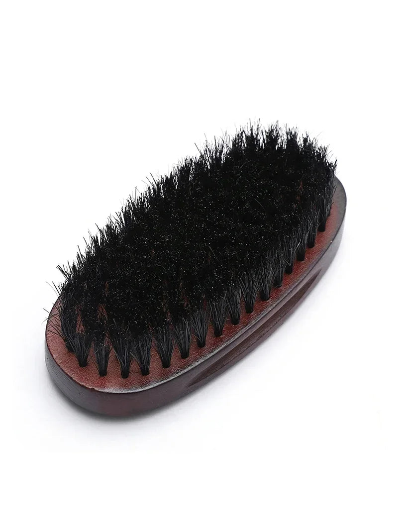 Wooden Beard & Hair Brush for Men – Natural Boar Bristle Grooming Comb