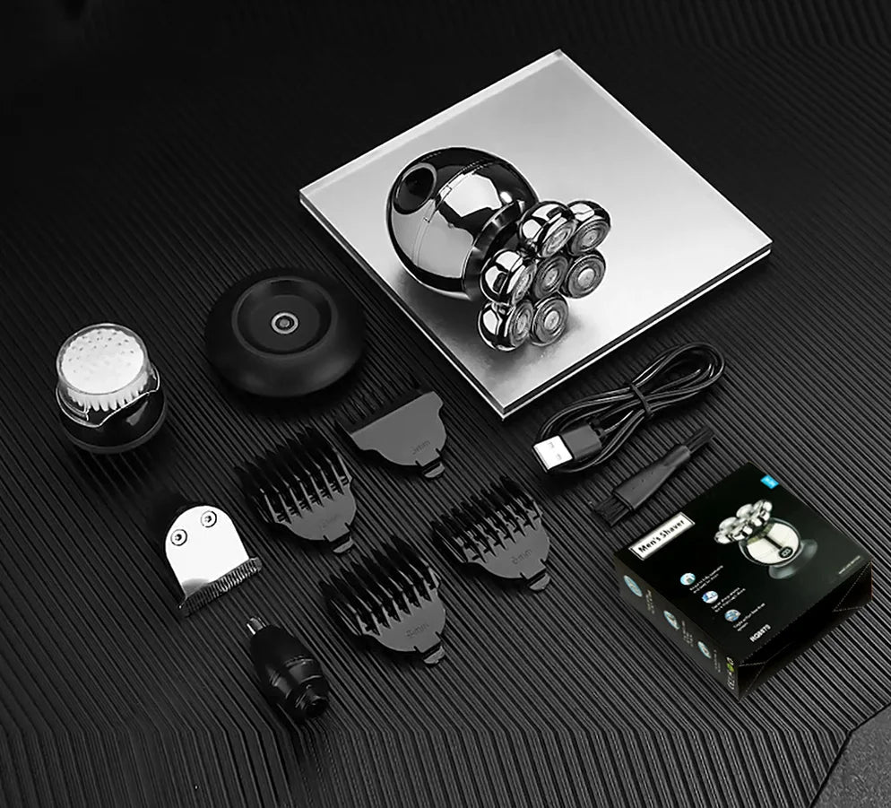 Electric Shaver for Men – 7D Floating Head, Waterproof, Portable Beard Trimmer