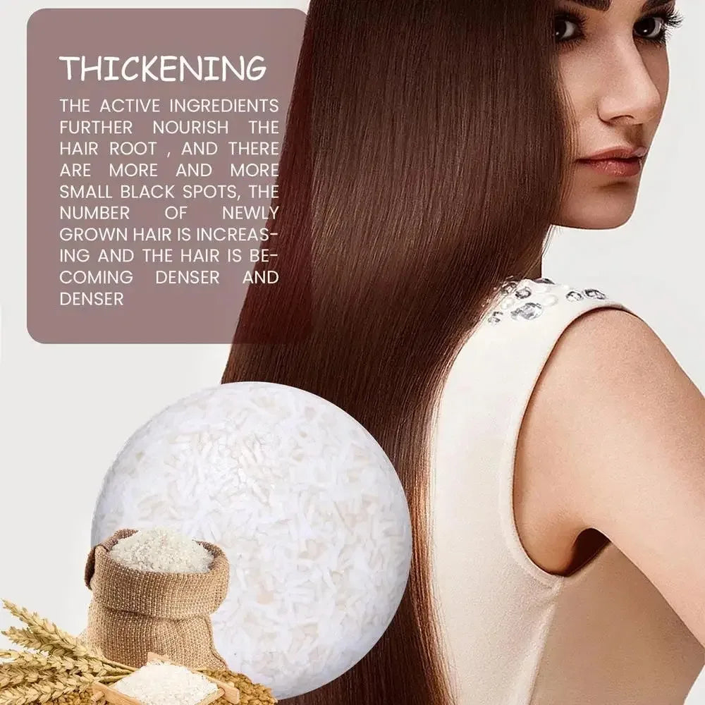 Organic Rice Shampoo Bar – Nourishing Hair Growth and Anti-Loss Care