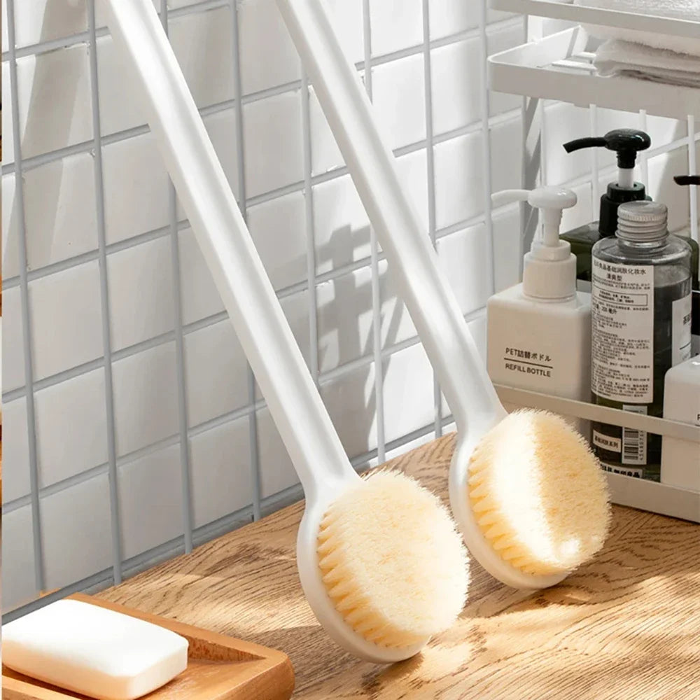 Long Handle Back Brush for Shower – Soft Bristle Body Exfoliating Bath Scrubber