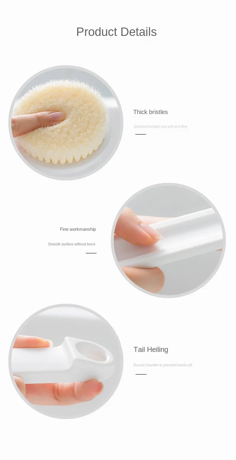 Long Handle Back Brush for Shower – Soft Bristle Body Exfoliating Bath Scrubber