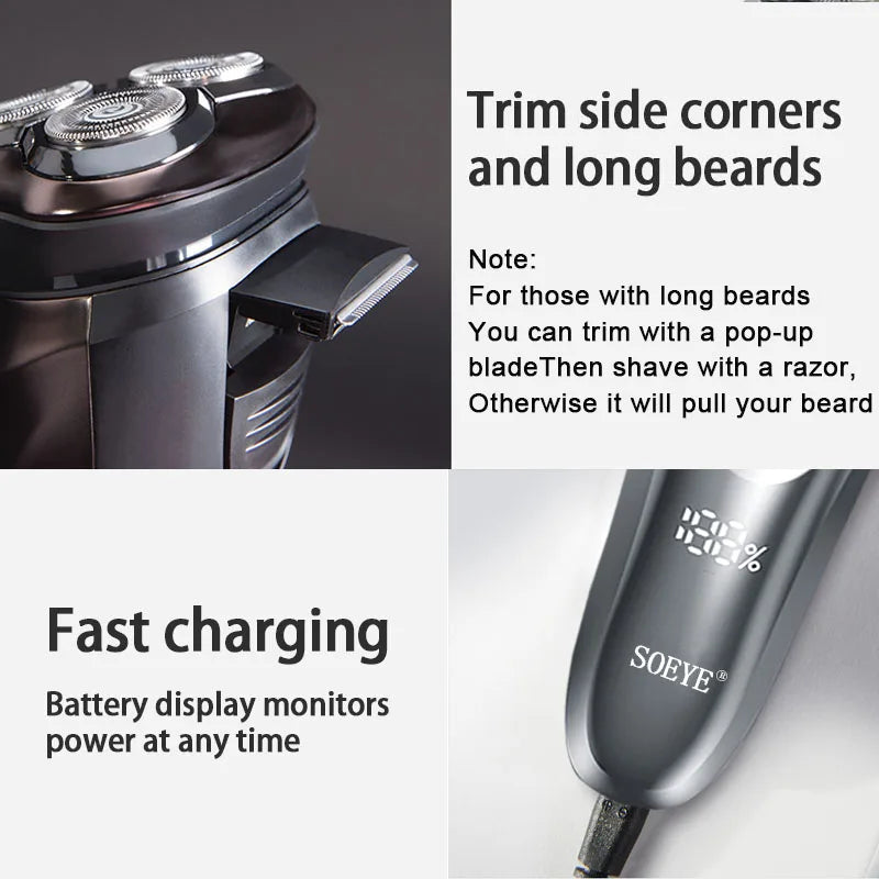 Electric Waterproof Men's Shaver