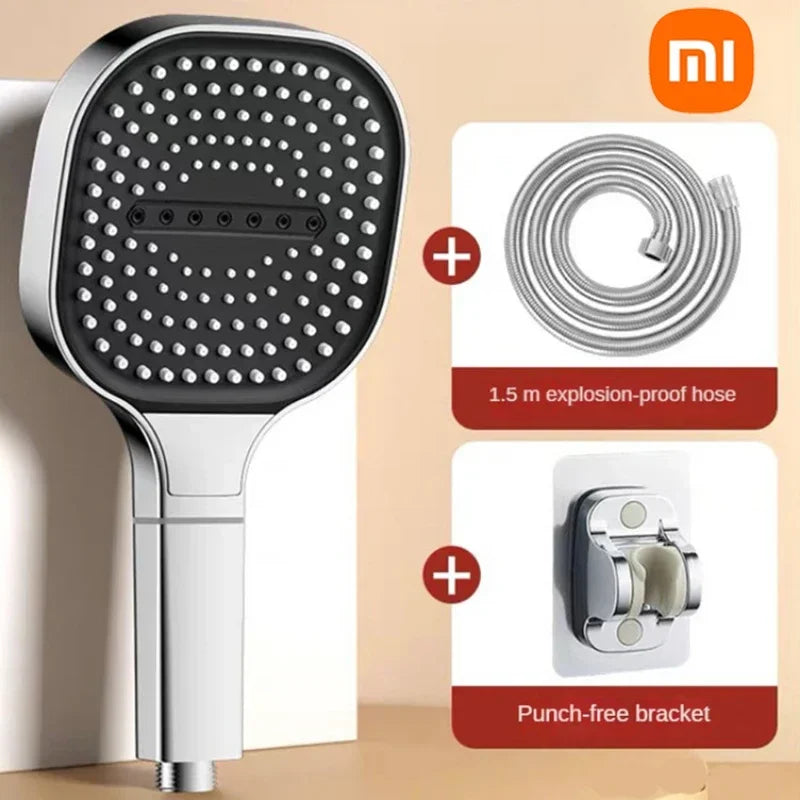 Xiaomi 13cm Large Panel Shower Head – 3 Modes Adjustable High Pressure with Filter