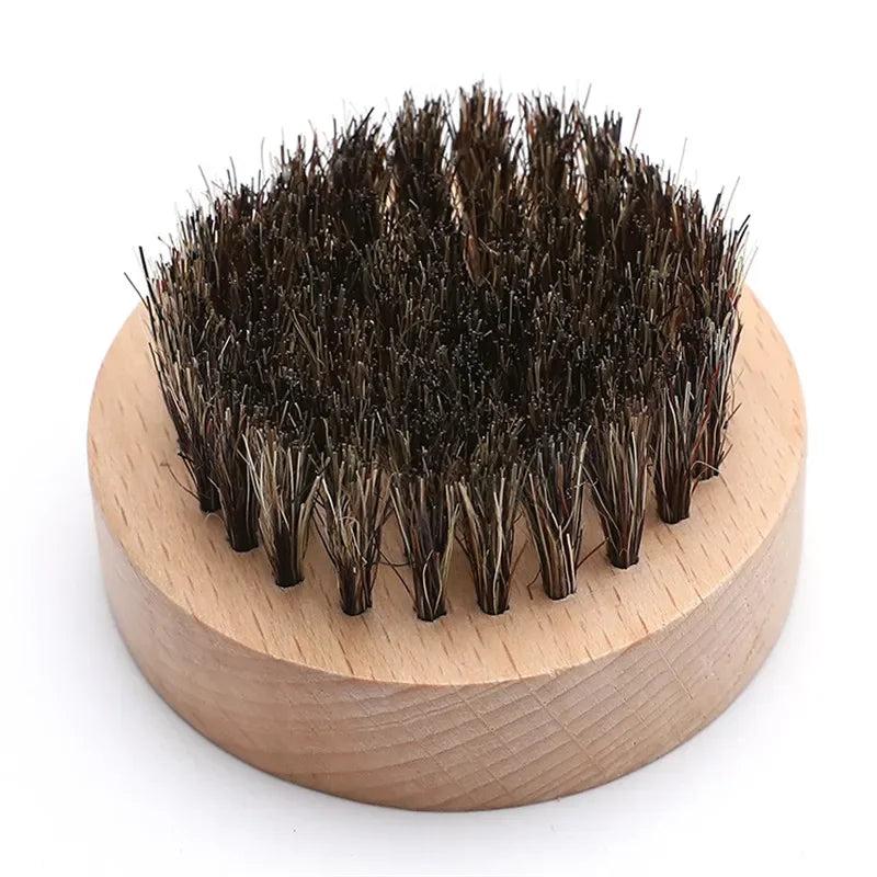 Wooden Beard & Hair Brush for Men – Natural Boar Bristle Grooming Comb