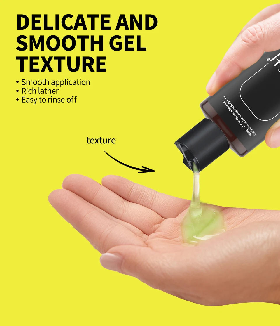 3-in-1 Sea Salt Shampoo – Anti-Dandruff, Oil Control & Moisturizing Scalp Treatment for Men