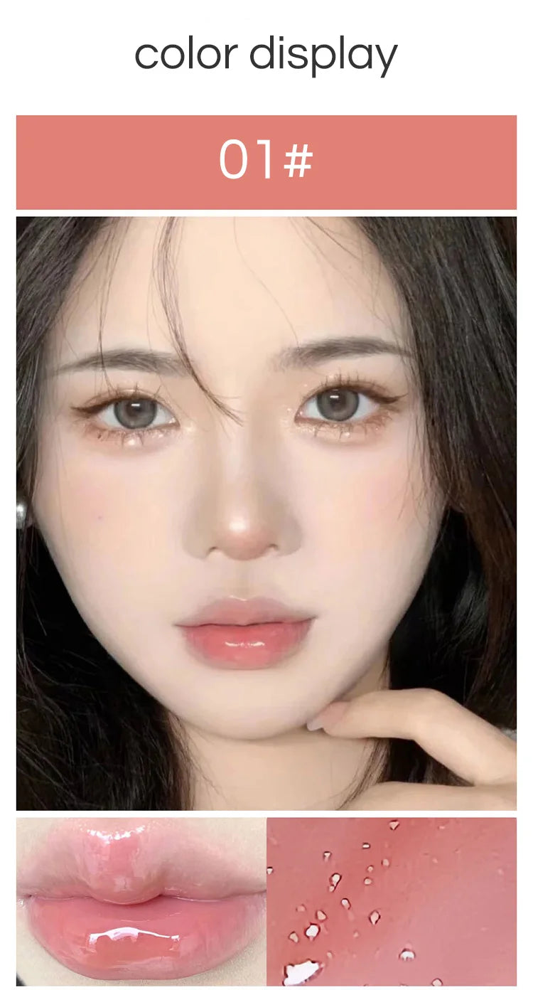 Cute Cat Mirror Lip Glaze Set – 6 Colors Hydrating Glossy Lip Stain