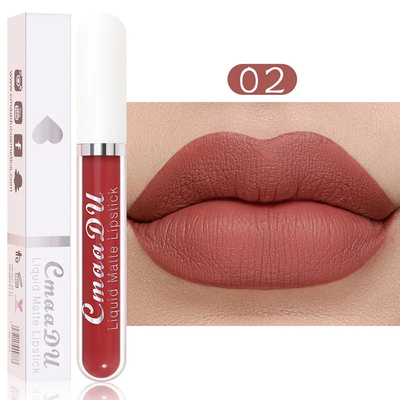 Velvet Matte Lip Gloss – Long-Lasting Waterproof Liquid Lipstick