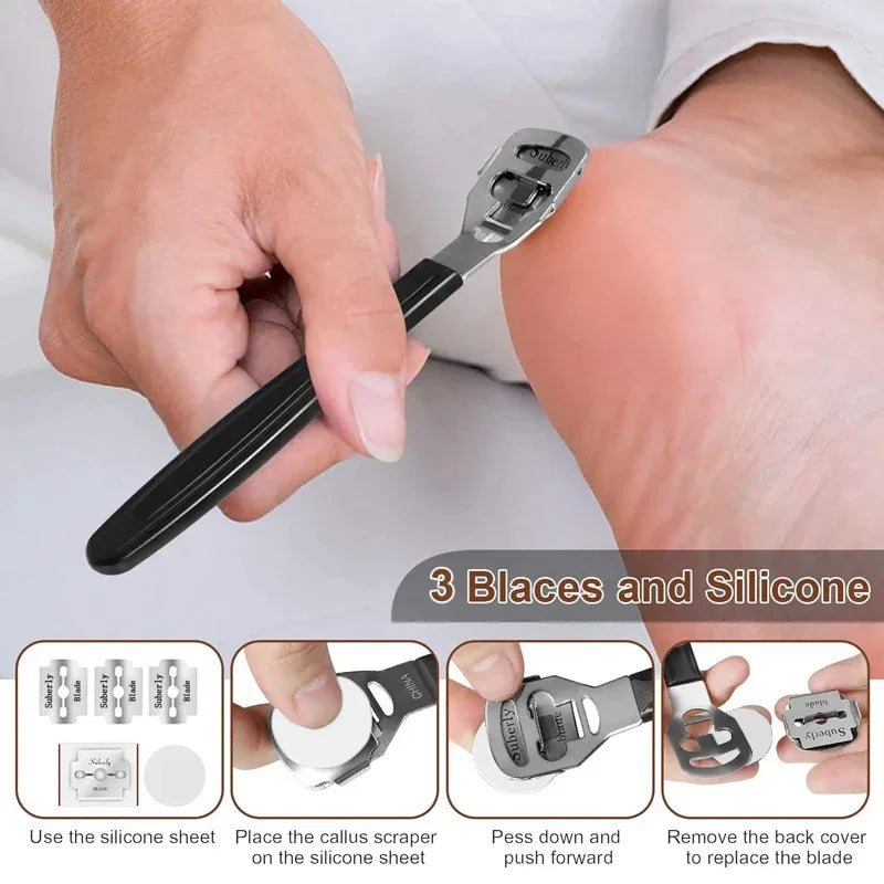 27PCS Pedicure and Manicure Kit – Stainless Steel Foot Care Tools for Callus & Dead Skin Remov