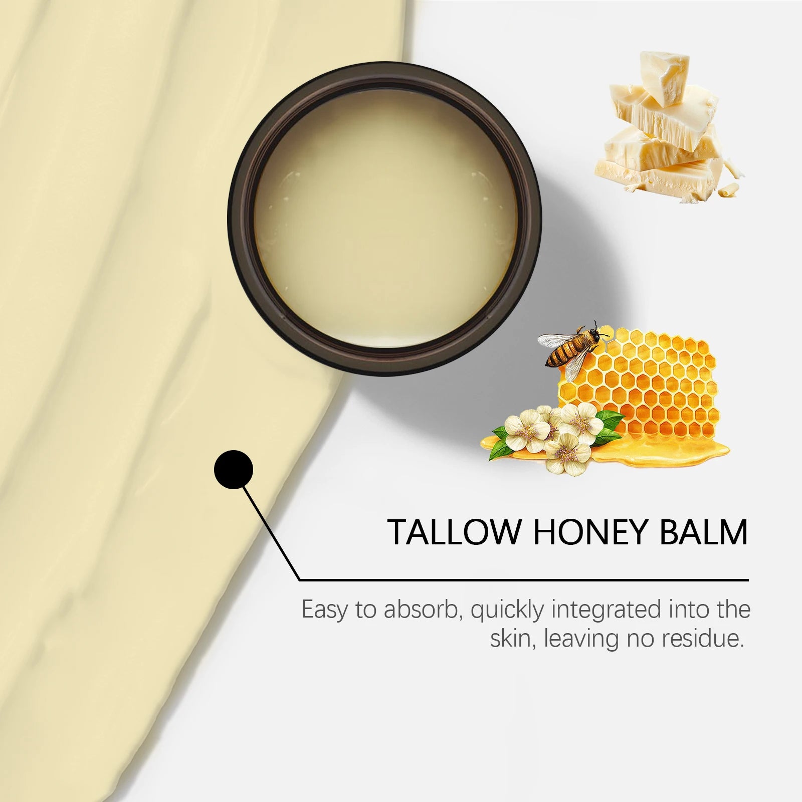 Whipped Beef Tallow & Honey Balm – Organic Face & Body Moisturizer