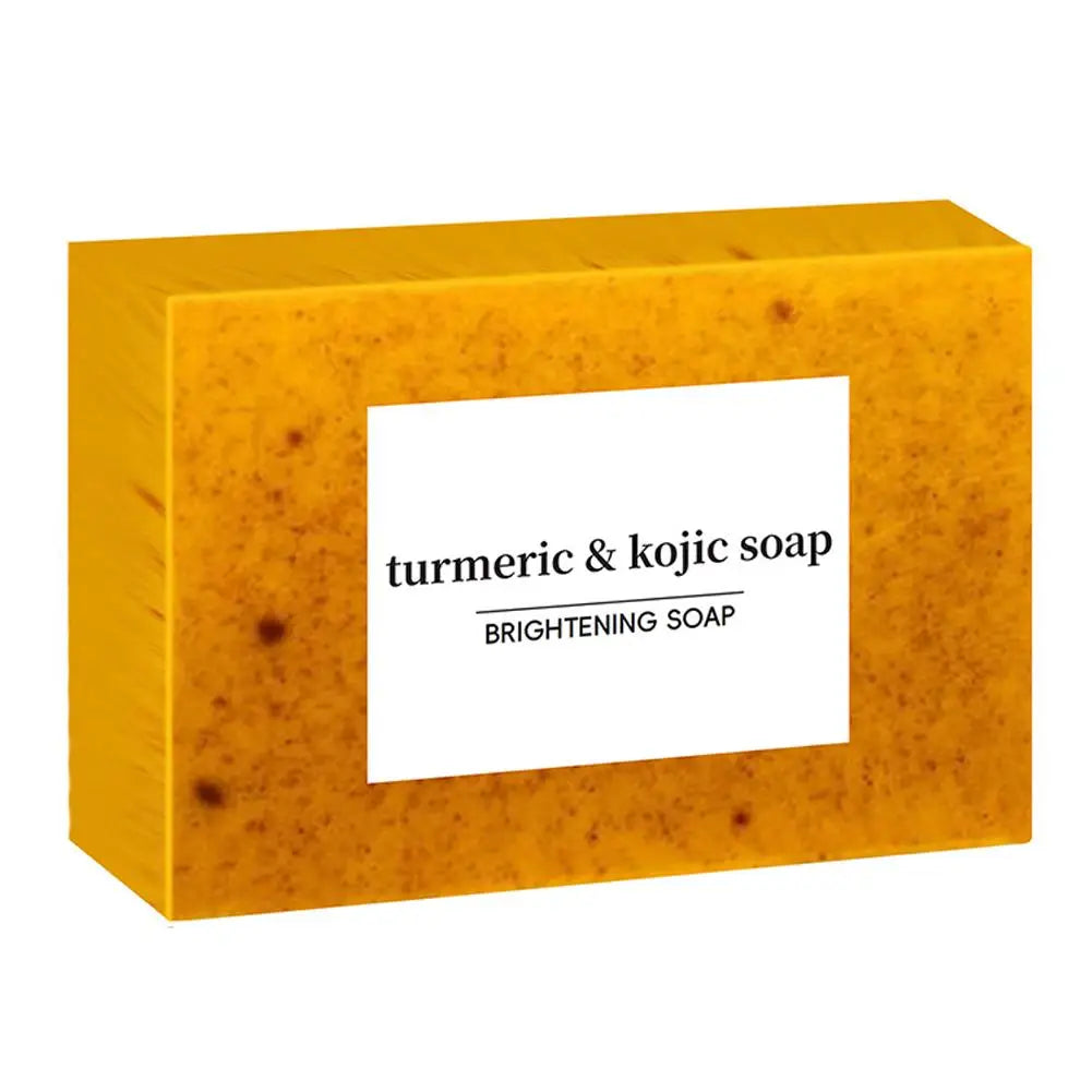 100g Turmeric Handmade Soap – Lemon Kojic Acid Facial & Body Care Bar (1/3/5pcs)