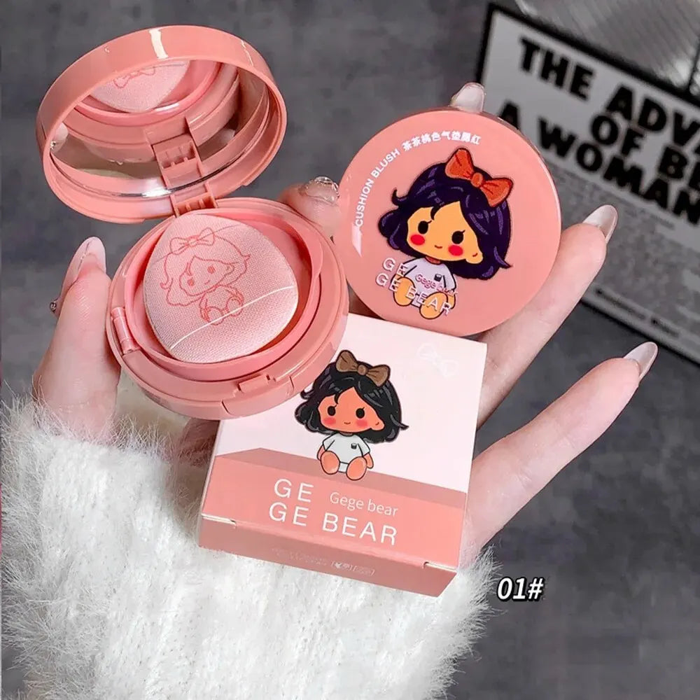 Gege Bear Cushion Blush – Blendable, Whitening & Long-Lasting