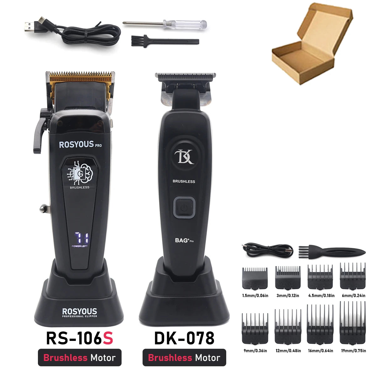 Professional Hair Clipper with Brushless Motor & DLC Blade