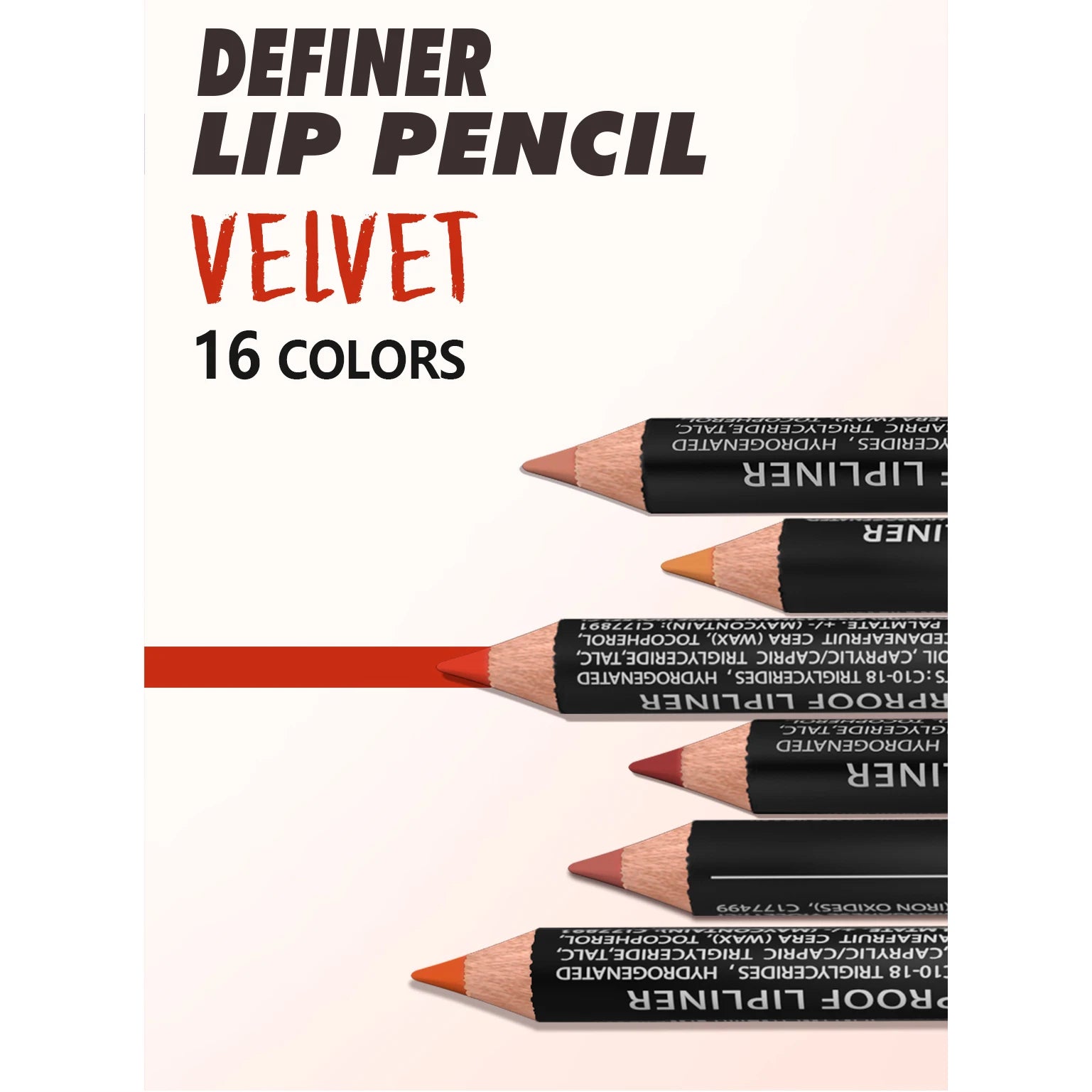 14-Color Nude Matte Lip Pencil