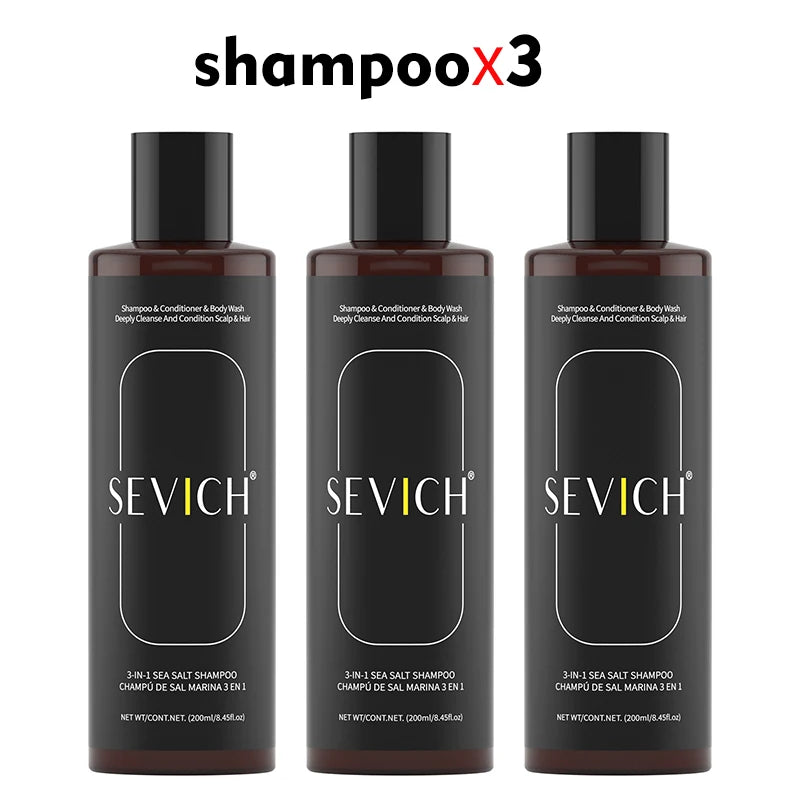 3-in-1 Sea Salt Shampoo – Anti-Dandruff, Oil Control & Moisturizing Scalp Treatment for Men