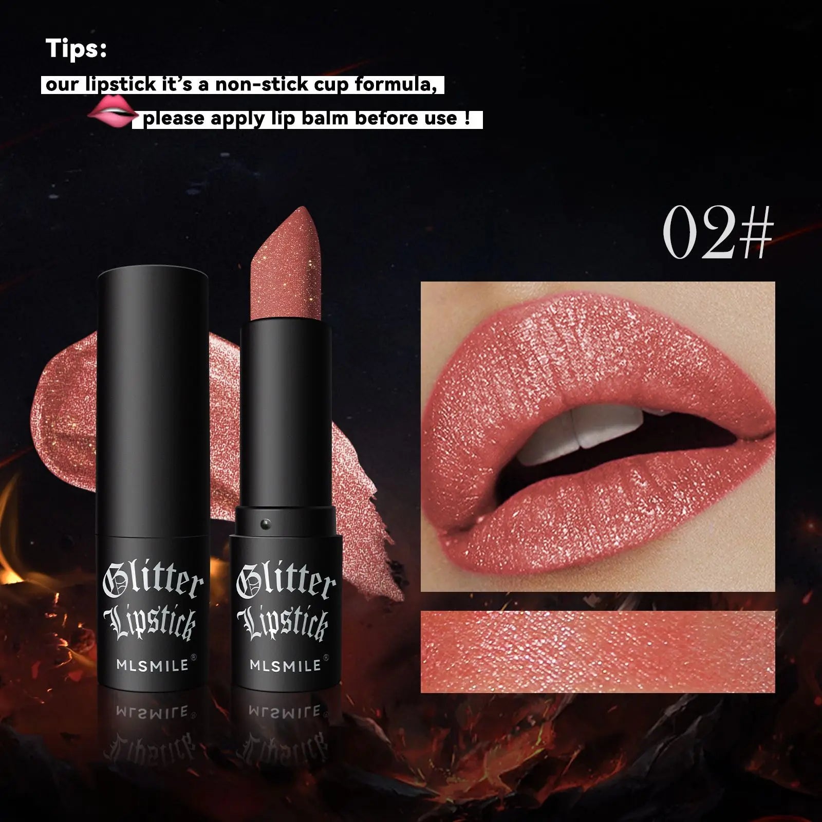 7-Color Glitter Waterproof Metallic Lipstick