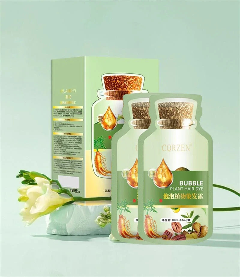 Herbal Hair Dye Shampoo – Natural Gray Coverage in 5 Minutes