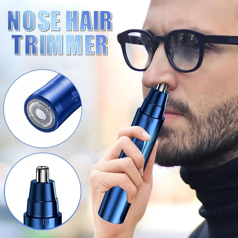 Powerful Electric Nose Hair Trimmer – High Torque Motor & Low Noise for Nose and Ear Hair Removal